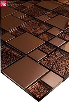 Bador Glasmosaik Fliesen Mosaikfliesen Glasfliesen Mosaik Glas Gold Silber 30x30 Neu