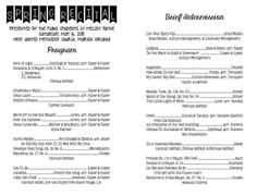 template for piano recital program printables piano dance recital program template