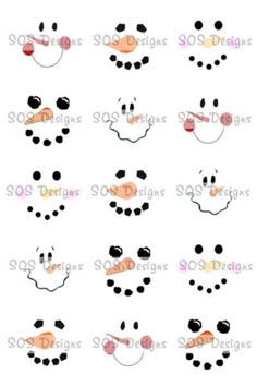 snowman faces clip art