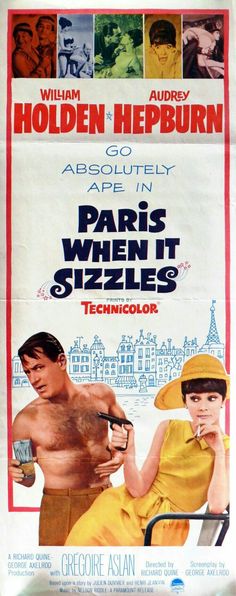 Paris when it sizzles Audrey Hepburn movie poster #2