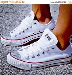 converse femme strass