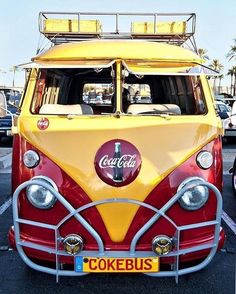 Coussin Housse Taie D/'oreiller Motif Coussin Coussin VW-camionnette rouge t2 Samba Bus
