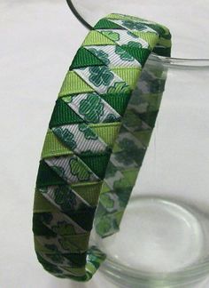 Girls Hair Bow 4/" Wide Hello Kitty St Patrick/'s Shamrock Flatback Frnch Barrette