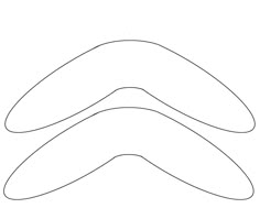 Boomerang pattern. Use the printable outline for crafts, creating Boomerang pattern. Use the printable outline for crafts, creating