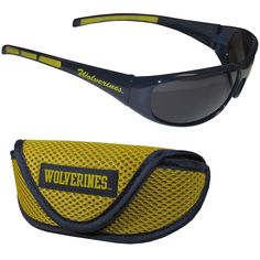 Black Siskiyou NCAA Iowa Hawkeyes Wrap Sunglasses /& Zippered Case