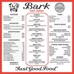 63 Best Hot Dog Food Truck Ideas Images On Pinterest In 2018 Art Of The Menu Bark Hot Dogs Dog Restaurants Sausage Food