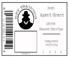 Secret Agent Badge Template Free Printable Google Search Agency Secret Agent Badge Could Be Kept In Alphabettical Order And Marked When They Make It