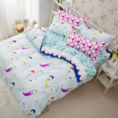 Polar Bear /& Girl Single Bed Duvet Cover /& Pillow Case Set BNIP
