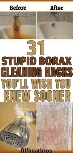 An amazing cleaner - borax. Borax is a great natural cleaner for home with so many amazing cleaning hacks it has. Cleaning tips for borax are so varied and can be used from cleaning your home to even cleaning pests from home. These awesome cleaning tricks using borax are must know for anyone who want to naturally clean their home. Glad I could find this great natural cleaner, borax also makes cleaning easy. #cleaninghacks #cleaningtips #offbeatbros #cleaningideas #cleaningtricks #greencleaning Deep Cleaning Hacks, Bathroom Cleaning Hacks