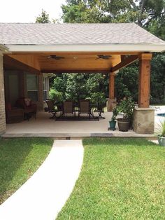 Backyard roof extension