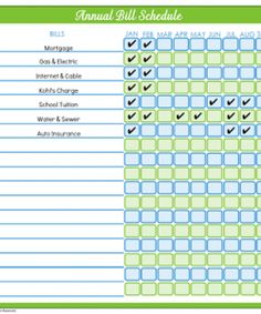 monthly bill organizer tracker printable pdf instant download annual bill organizer