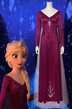 Frozen 2 Vestido Púrpura Elsa Princess Dress Frozen 2 Vestido Púrpura Elsa Princess Dress