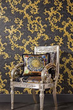 Arthouse Orient Forest Anthracite Or Rose Métallique Papier Peint Texturé Vinyle