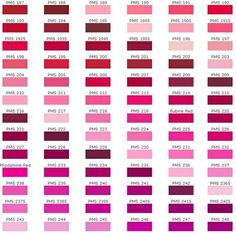 50 Shades of Pink Color Names | bizzareandoddities ...