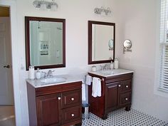 For An Unexpected Style Try Two Single Vanities Instead Of One Master Bathroom Remodel With New Tub Floors 2 Side By Vanities