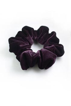 2 Black and Brown VELVET Hair Scrunchie Elasticated Stretchy School Gym Scrunchy