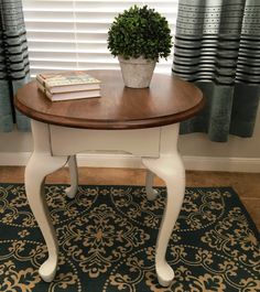 tan and cream colored end table i painted using chalk style paint lightly distressed and sealed with clear and dark marys little bit of everything - Colored End Tables tan and cream colored end table i painted using chalk style paint lightly distressed and sealed with clear and dark marys little bit of everything - Colored End Tables
