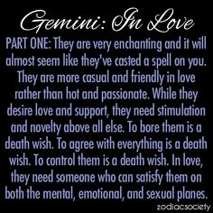 Gemini man behavior when in love