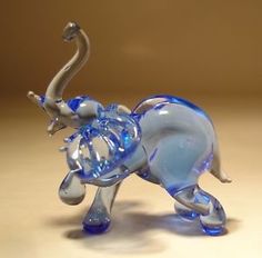 Elefant Animals Glass Sculpture Made Of Glass Art Glass Handmade Blown Glass Figurine Art Blown Glass