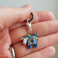 Knitting Notion Stitch Marker Progress Keeper Gift for Knitter Food Charm Knitting Marker Miniature Food Breakfast Plate Charm