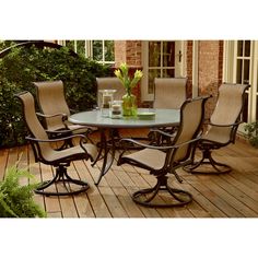 Agio Patio Furniture Tips On Getting Quality Check Out Agio Panorama 7 Pc Round Gl Dining Set Yourway
