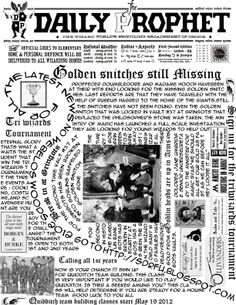 172 Perfect Harry Potter - newspaper etcetera prints photos inside of 2017 image about Harry Potter Daily Prophet Printable identified as 172 Least difficult Harry Potter - newspaper and so on prints shots within just 2017