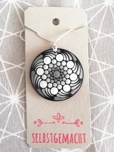 boho art unique gift idea for women 2-3 cm medailon with satin ribbon gift jewelry Hand painted metal pendant necklace