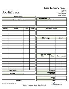 roofing bid template
