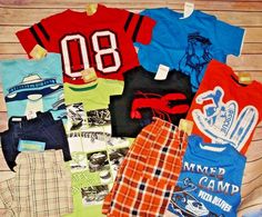 NWT Crazy 8 Boys Size 3T or 4T Orange Plaid Button-Up Shirt /& Shorts 2-PC SET