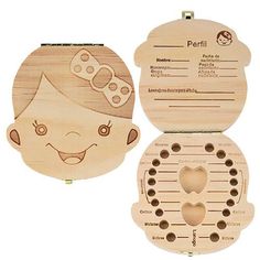 guardar en madera organizador de caja de dientes de beb/é Bolsa de hada de los dientes Lanugo umbilical almacenamiento de dientes de leche
