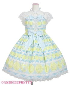 Angelic pretty Fruity Lemonジャンパースカート(シロ) - bestbebe.md