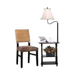 madison floor lamp with end table swing arm white shade with built in two tier black table with open display space combination tray lamp with swing arm - End Table With Built In Lamp madison floor lamp with end table swing arm white shade with built in two tier black table with open display space combination tray lamp with swing arm - End Table With Built In Lamp