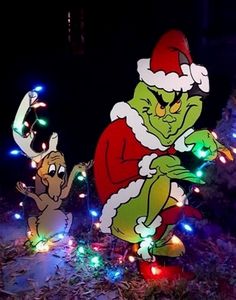 the grinch and max stealing christmas lights yard art available at etsy christmaslights - Stealing Christmas the grinch and max stealing christmas lights yard art available at etsy christmaslights - Stealing Christmas