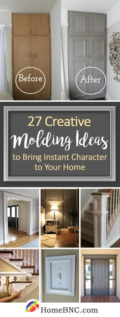 Molding Decoration Ideas Home Improvement Projects, Closet Door Makeover, Diy Home Improvement, Diy Home Decor