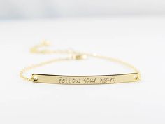 26 Best Personalized Bracelets Images On Pinterest In 2018 Custom Inspirational Bracelet Hand Stamped Bar Personalized Long Gift For Her Best Friends