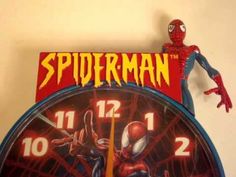 55544 Vandor Marvel Spider-Man Shaped Deco Wall Clock