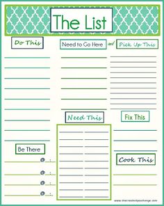 to do list template printable