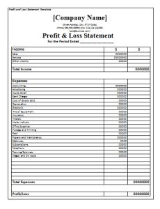 income statement template word excel amp pdf templates profit and loss statement template microsoft word