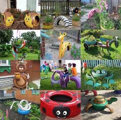 40+ Ways to Repurpose Tires Into Fun Animals For The Garden...http://homestead-and-survival.com/40-ways-to-repurpose-tires-into-fun-animals-for-the-garden/