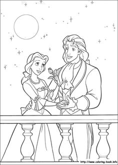 Prince And Princess Belle Coloring Pages