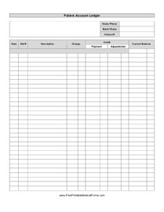 ledger sheet example