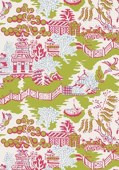 Cerise Imprimé Hummingbird papier tissu 500 mm x 750 mm