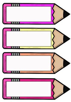 Free Printable Pencil Shaped Name Tags The Template Can Also Be Used For Creating Items Like Pencil Label Template
