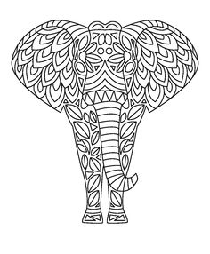 Mandala Elephant Coloring Page