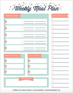 printable meal planners