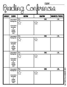 updated conference form conferring freebies and a much loved quote guided reading tracking sheets