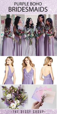 violet dresses for bridesmaids