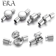 2 Sets 304 Stainless Steel Round Magnetic Clasps Ball Clasp DIY Findings 14x10mm