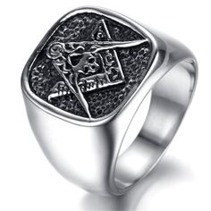 Stainless Steel for Men Vintage Finger Rings 8MM Wood /& Metal Silver Brown Biker Size 8-13 Adisaer Ring