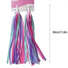 Bicycle Bike Streamers Tricycle Kids Girls Handlebar Grips Tassels 2 Pack VvV